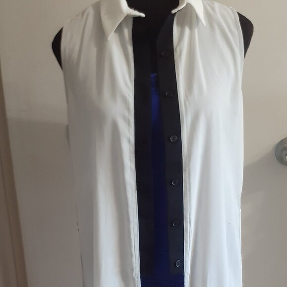 Pardessus été blanc et noir M - Picture 1 of 5